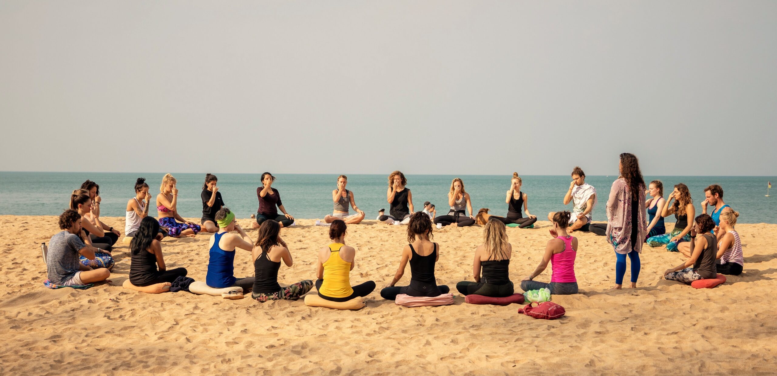Outdoor yoga retreat goa